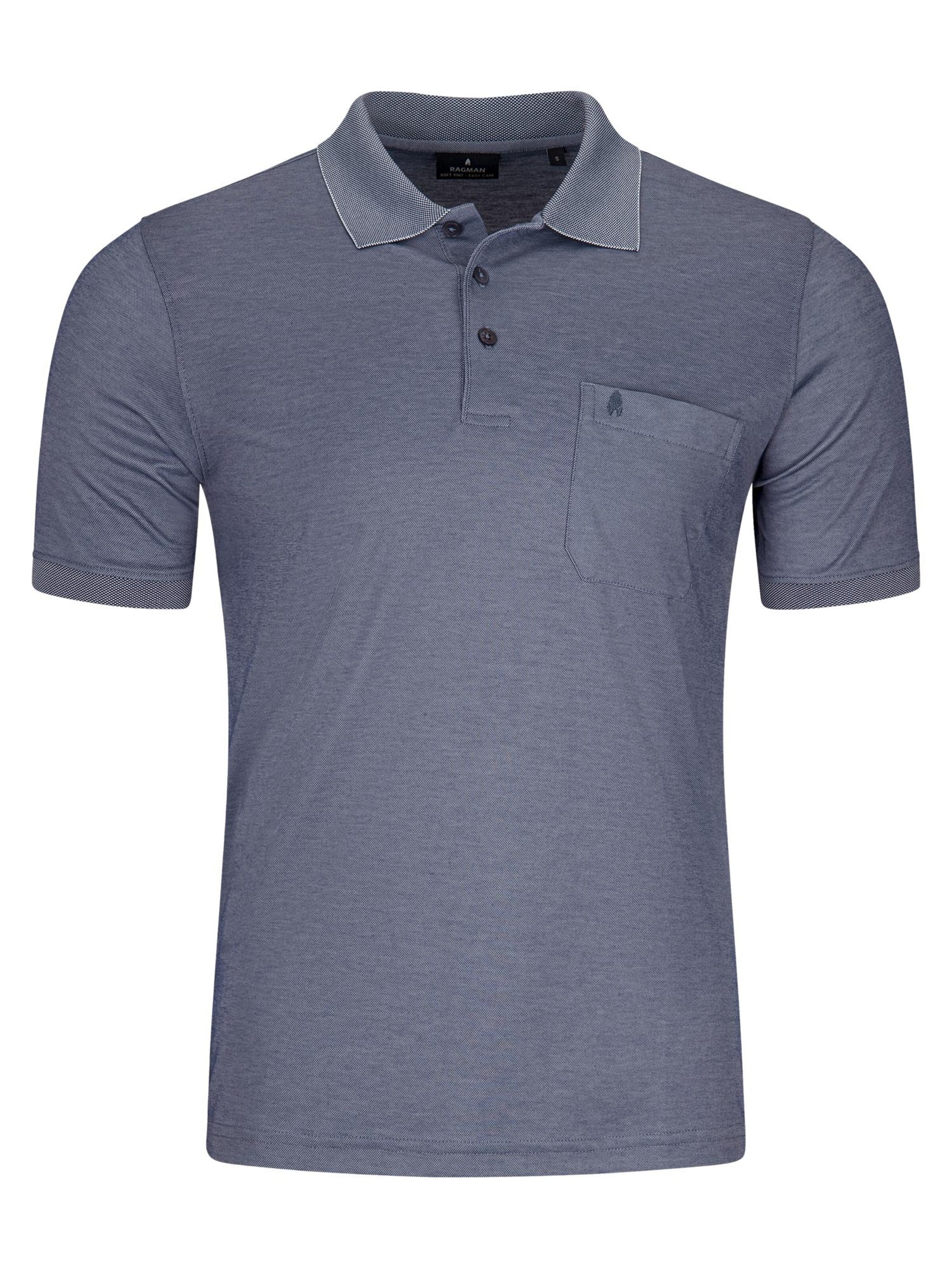 Ragman Shirt 'Basic'‌ in Blau: Vorderseite