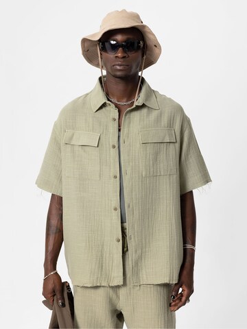 VAMOS CLO Regular fit Button Up Shirt 'North Richland Hills' in Green