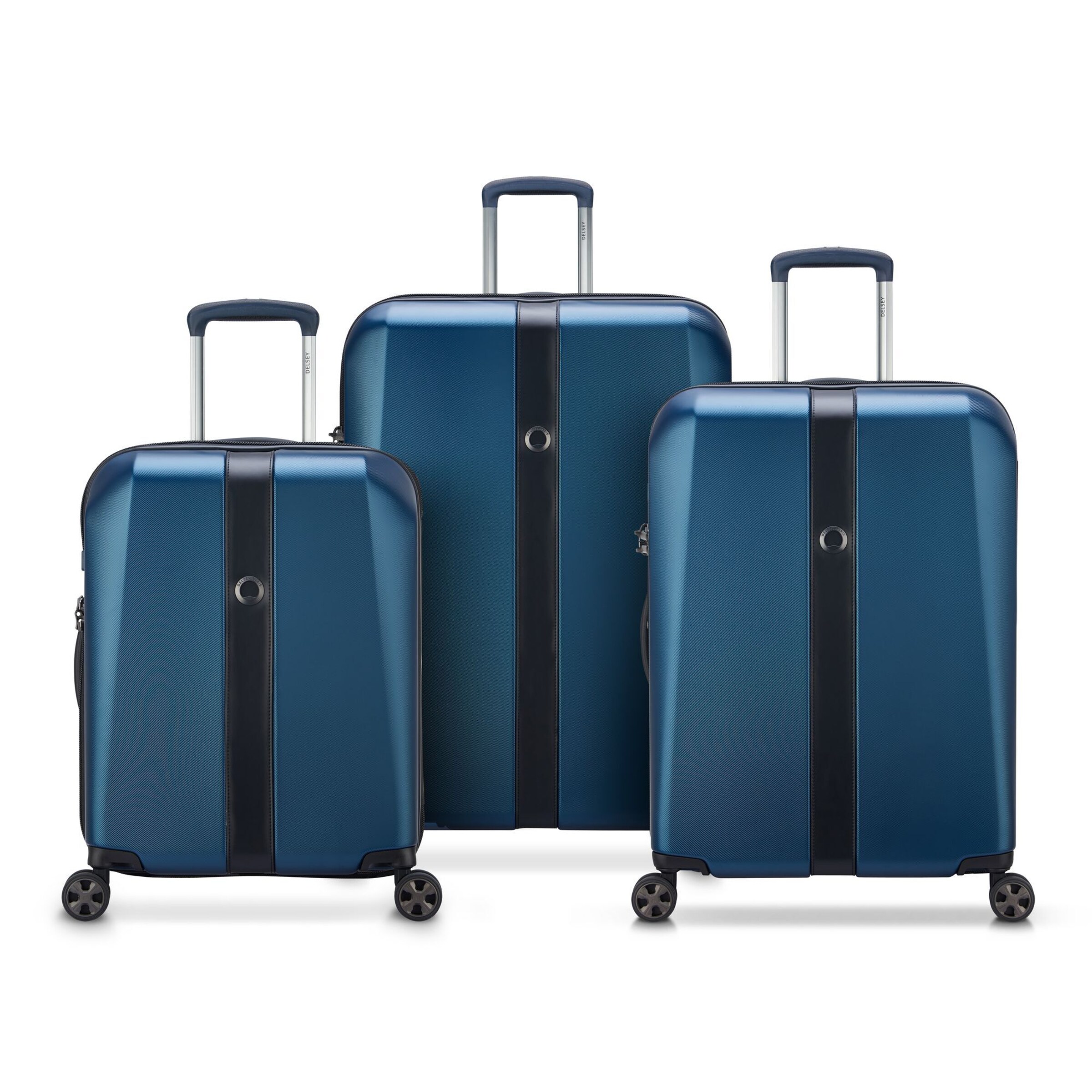 Delsey Paris Suitcase Set 'Promenade Hard 2.0' in Blue: front