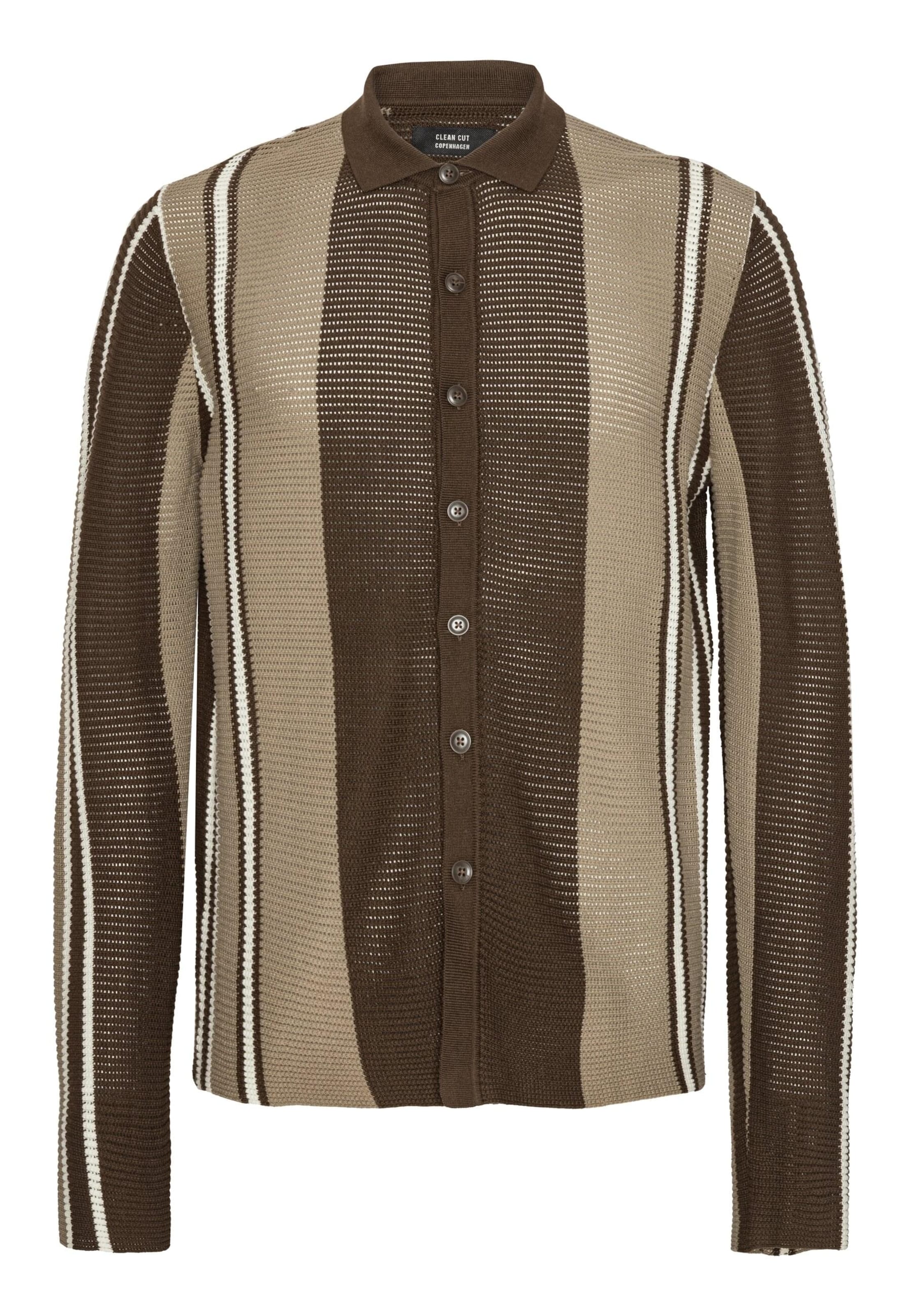 Clean Cut Copenhagen Kardigan 'Buckley' – hnědá: přední strana