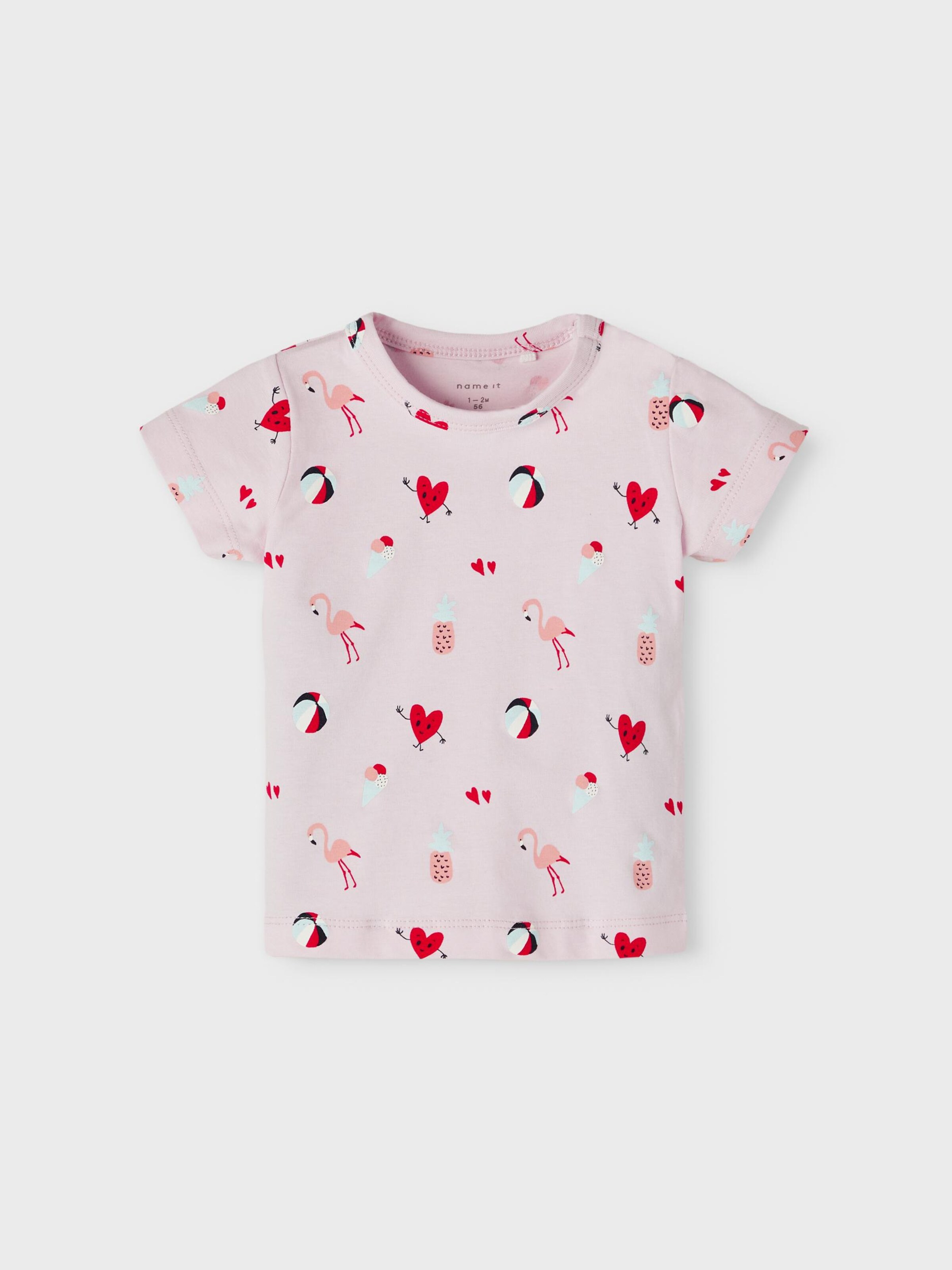 Kinder Bekleidung NAME IT T-Shirt 'Joy' in Lila, Weiß - PD14114 Kinder Bekleidung NAME IT T-Shirt 'Joy' in Lila, Weiß - PD14114