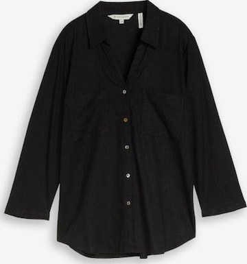 TOM TAILOR Blouse in Zwart: voorkant