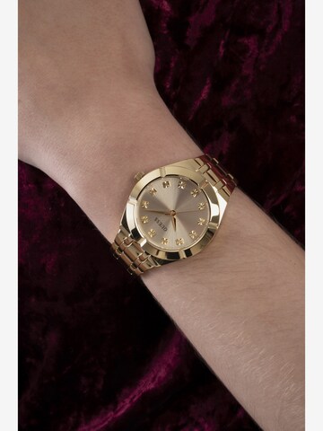 GUESS Analoog horloge 'CRYSTALLINE' in Goud