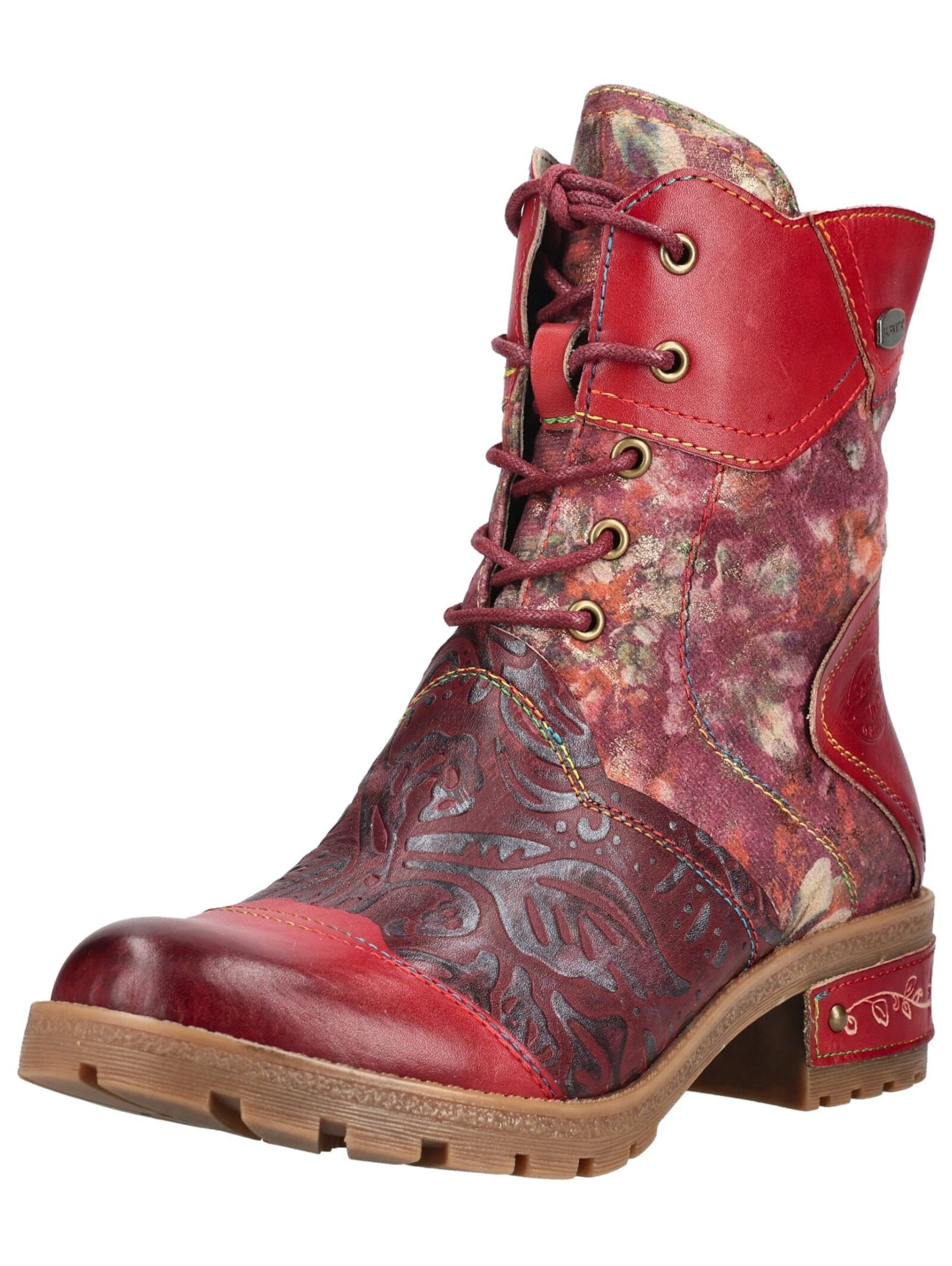 Bottines à lacets Laura Vita en rouge : devant