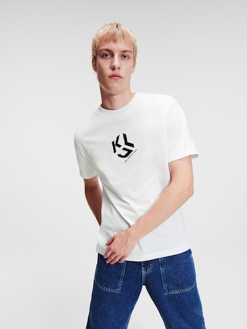 T-Shirt KARL LAGERFELD JEANS en blanc : devant