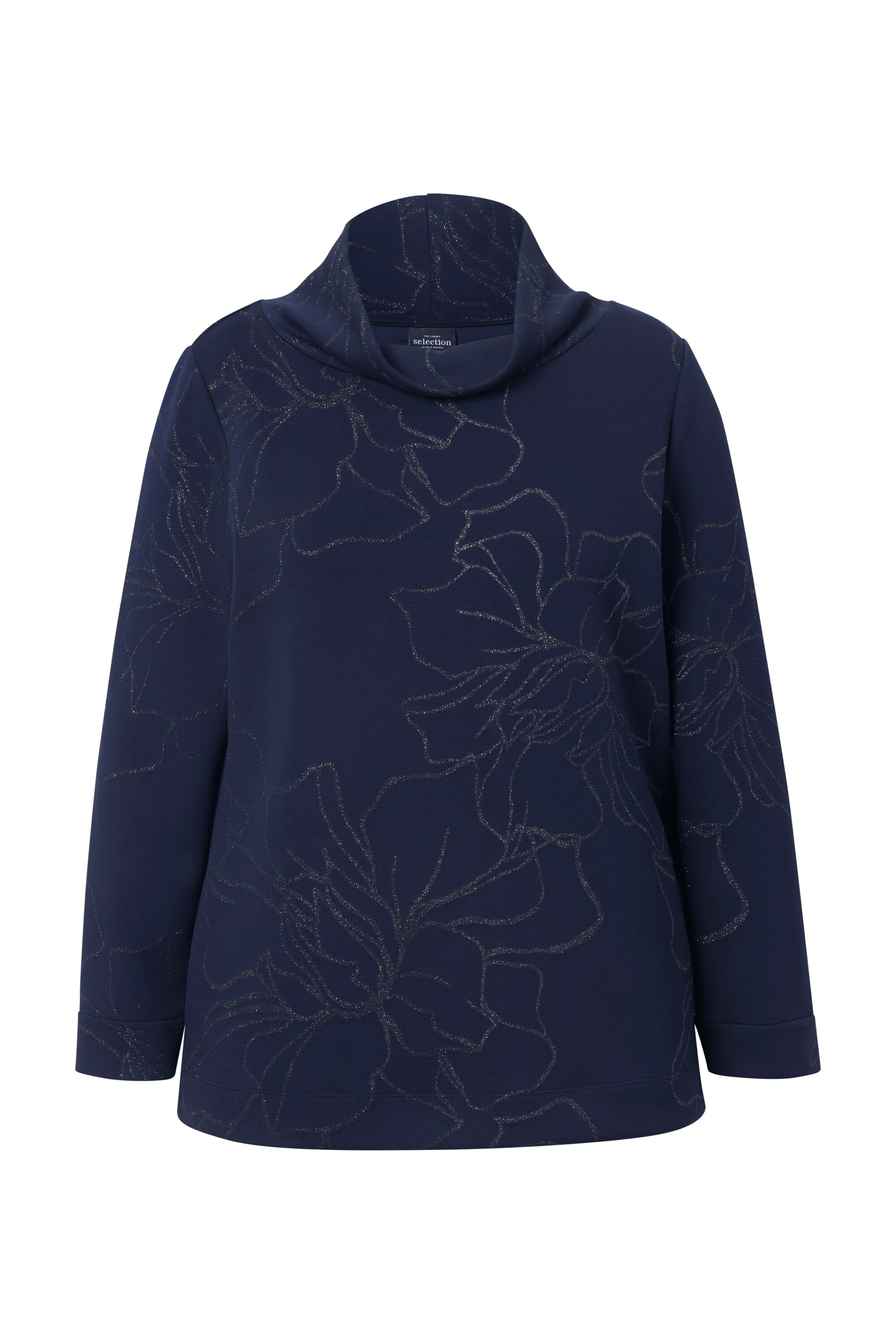 Ulla Popken Sweatshirt in Blauw: voorkant