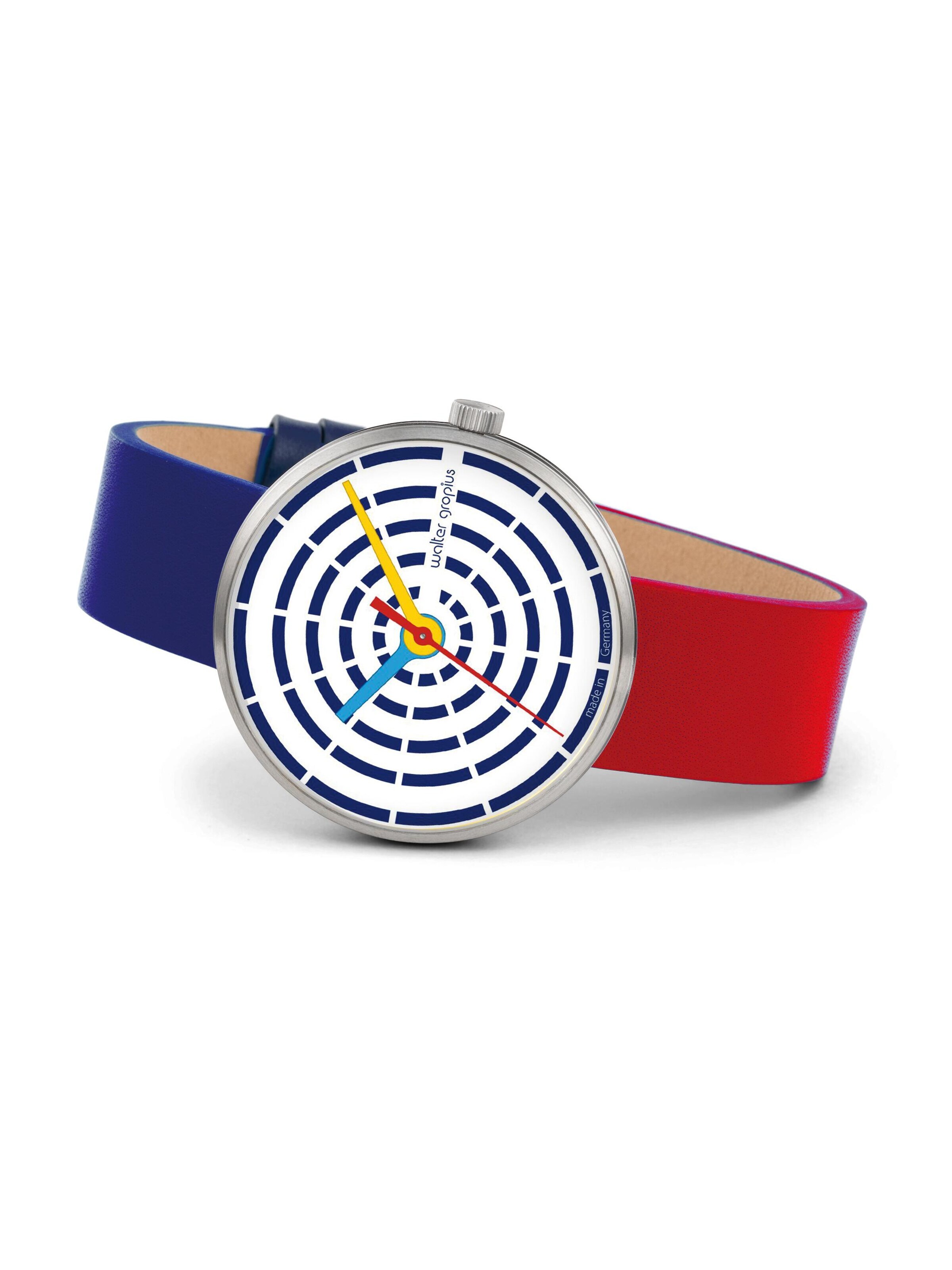 WALTER GROPIUS Analog Watch 'SPACE LOOPS' in Blue: front
