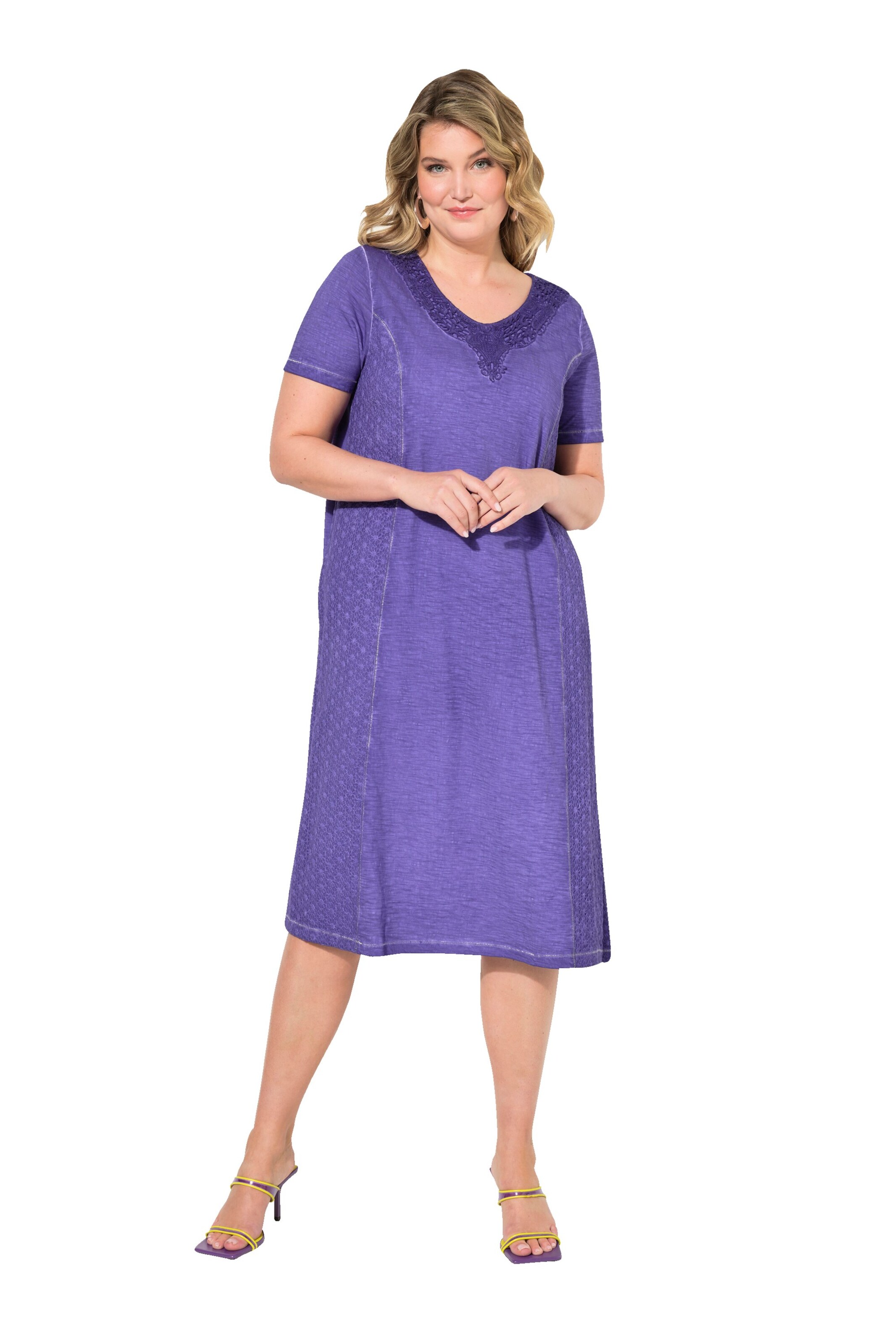 MIAMODA Dress in Purple: front
