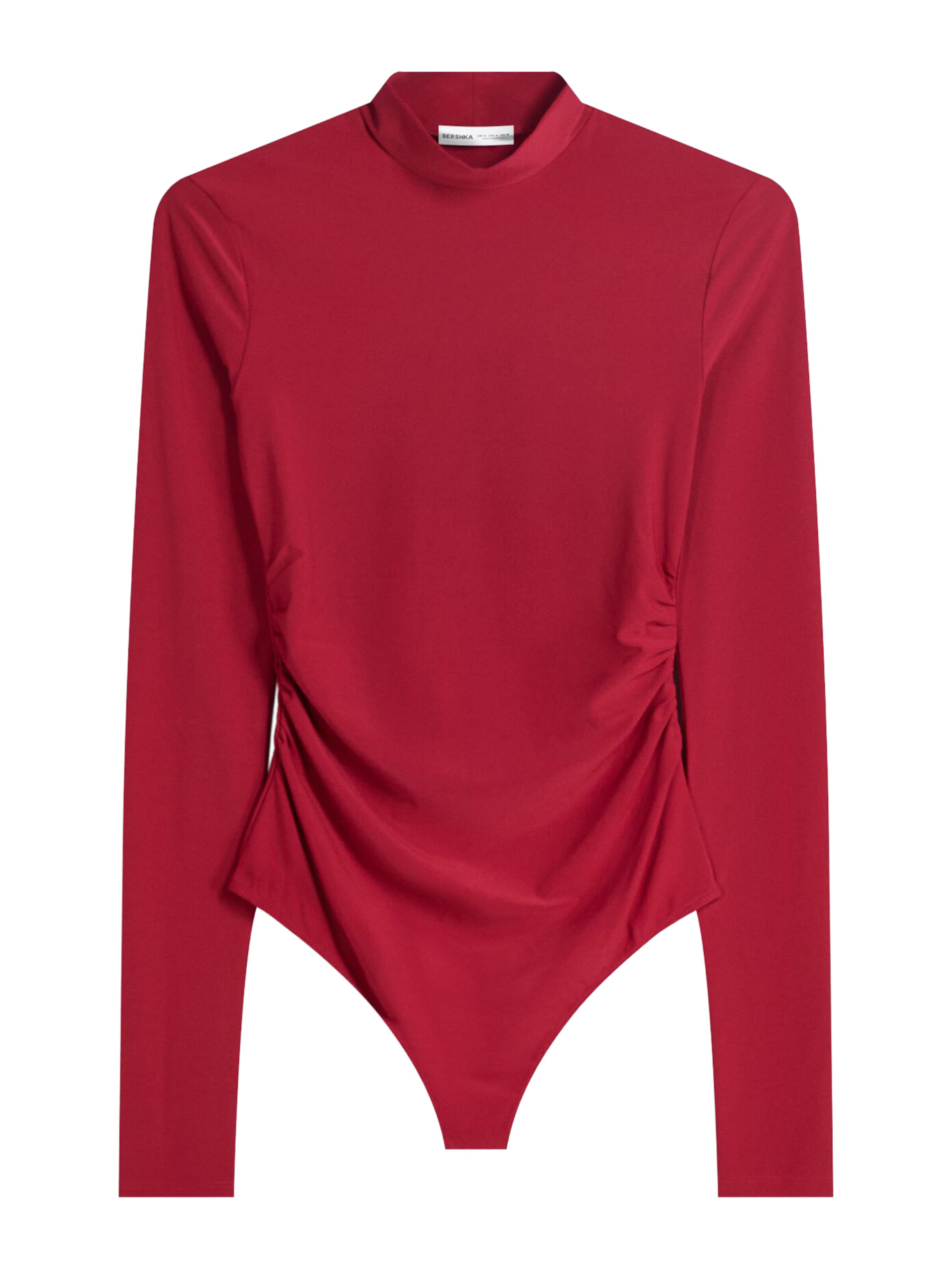 Bershka Koszula body w kolorze czerwony: przód