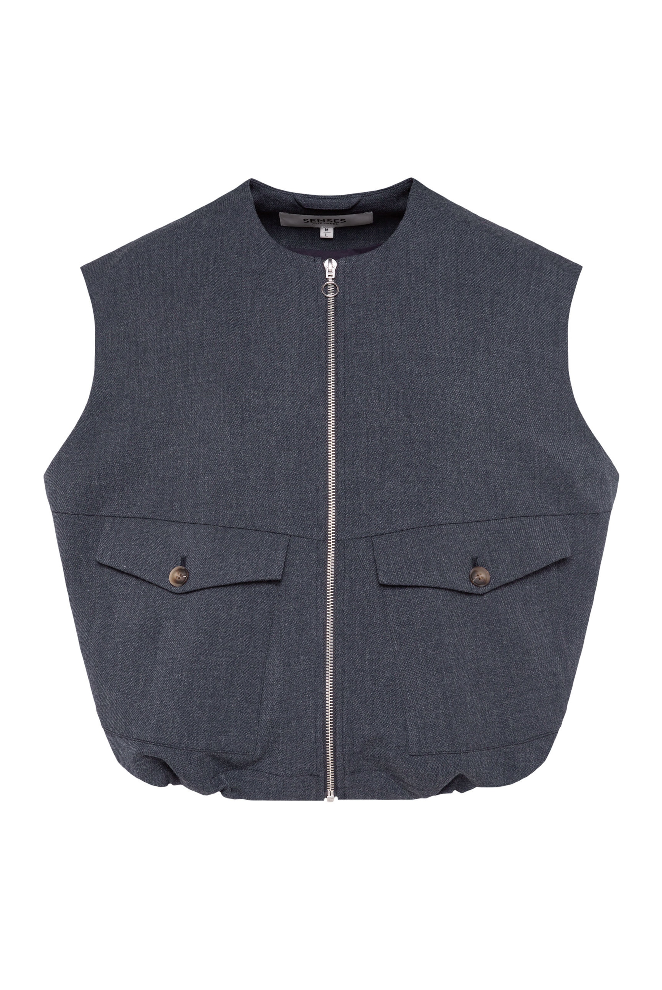 SENSES.THE LABEL Vest in Blue: front
