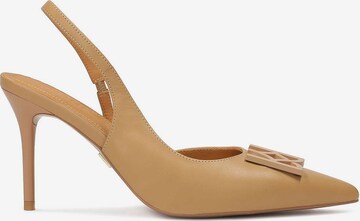 Kazar - Zapatos con plataforma en beige