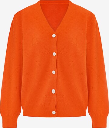 aleva Knit Cardigan in Orange: front