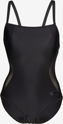 Maillot de bain sport 'MESH PANELS CLOSED BACK' ARENA en noir : devant