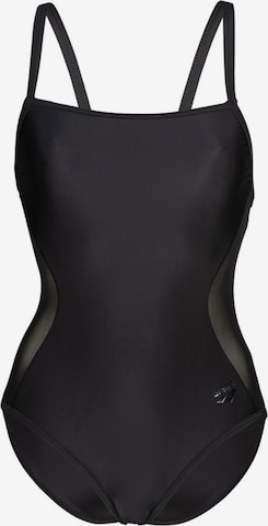 ARENA Sportovní plavky 'MESH PANELS CLOSED BACK' – černá: přední strana