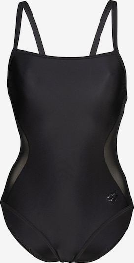 ARENA Kopējais sporta peldkostīms 'MESH PANELS CLOSED BACK', krāsa - melns, Preces skats