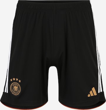 ADIDAS PERFORMANCE Regular Workout Pants 'Germany 22 Home' in Black: front
