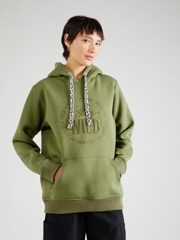 Zwillingsherz Sweatshirt 'Nelina' in Groen: voorkant