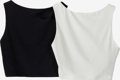 Bershka Top in schwarz / weiß, Produktansicht