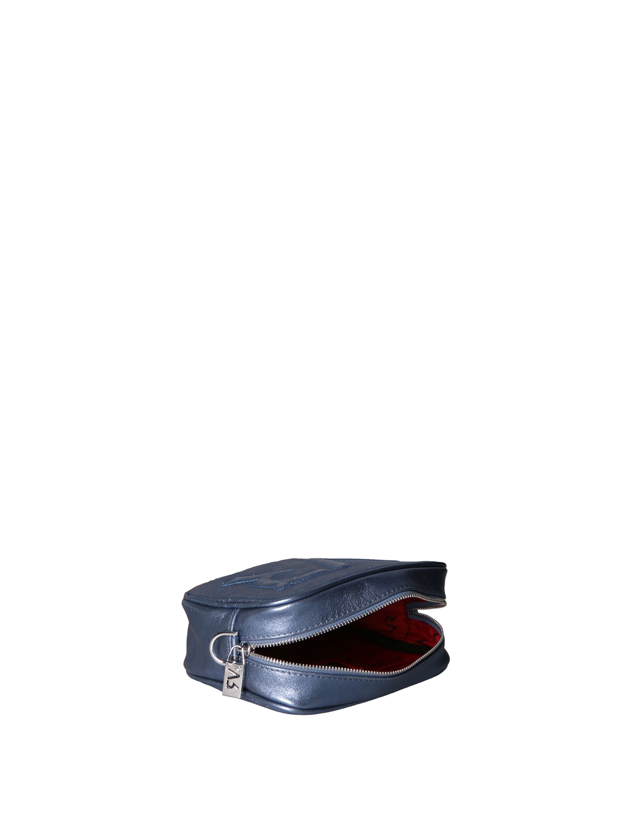 Borsa a tracolla 'Borsa a Tracolla Donna Pelle Laminata con Zip' di Virginia Rhinè in blu
