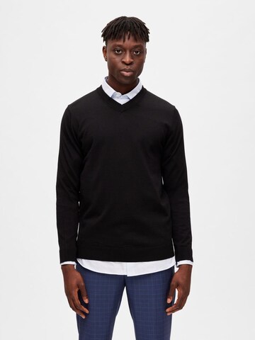 SELECTED HOMME Pullover i sort: forside