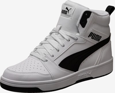 PUMA Baskets hautes 'Rebound V6' en noir / blanc, Vue avec produit