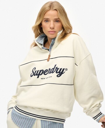 Sweat-shirt 'Country Club' Superdry en blanc : devant