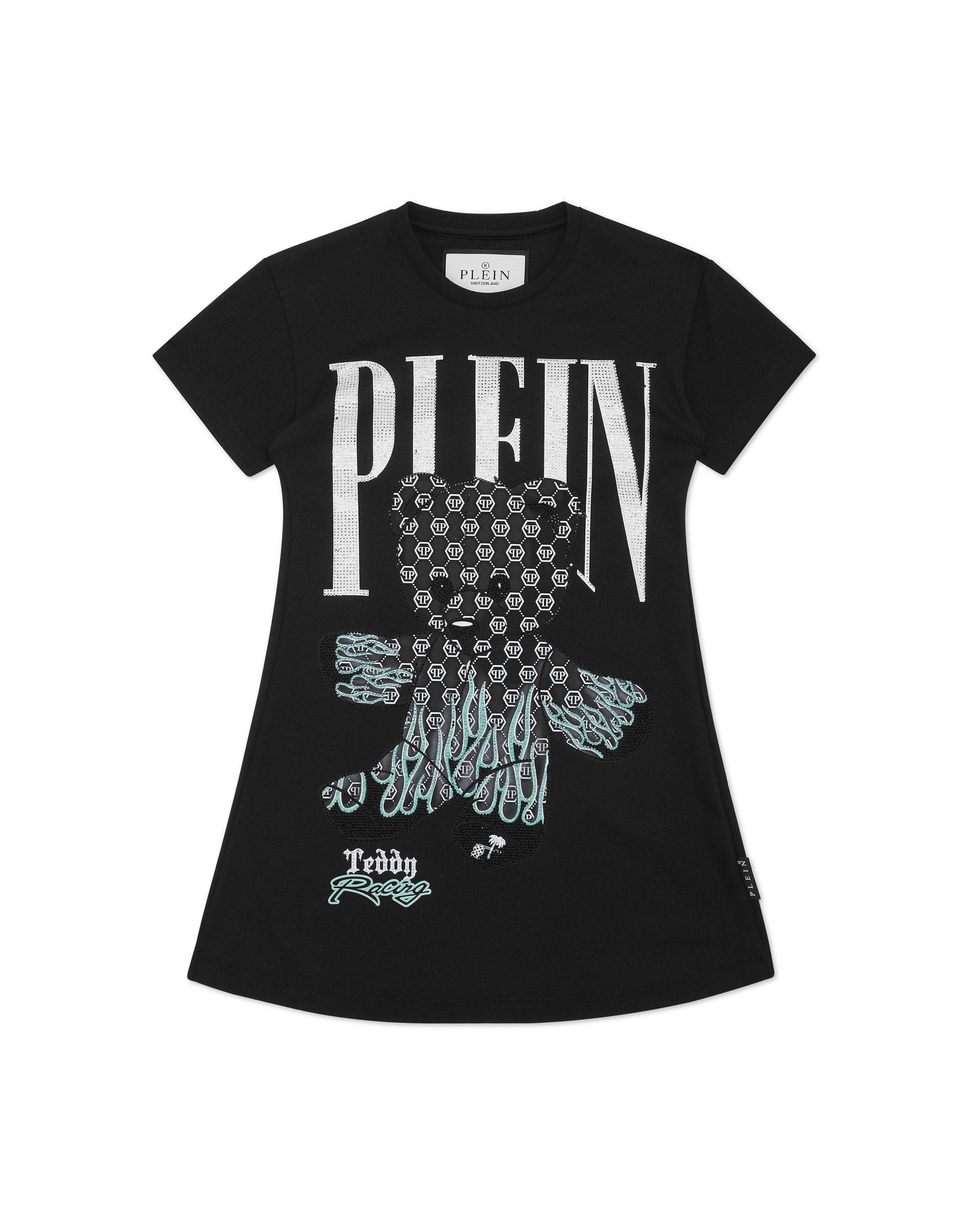 Philipp Plein - Vestido 'Teddy' en negro: frente