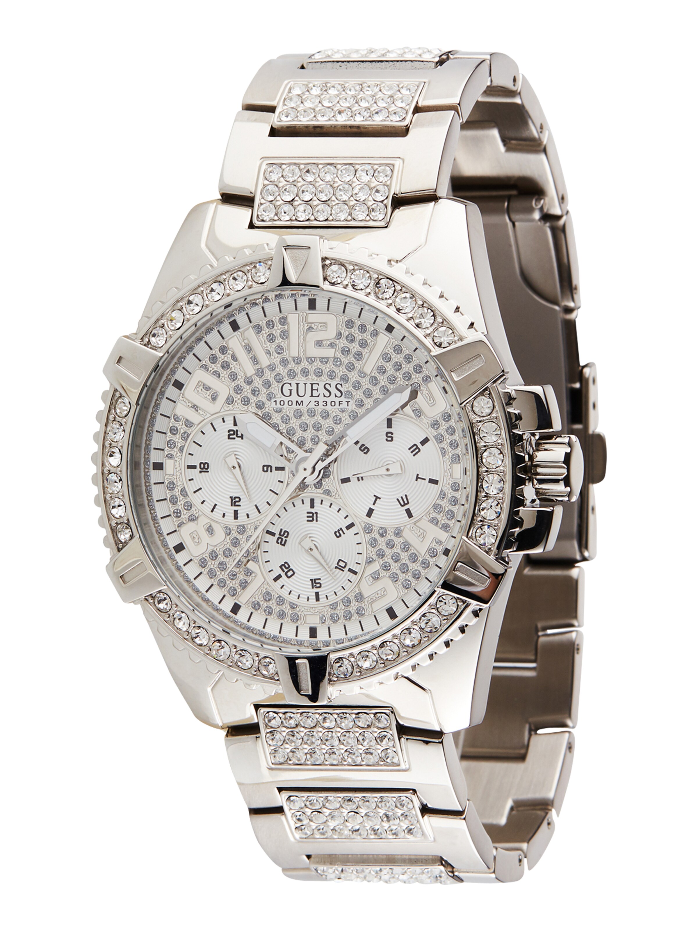 GUESS Uhr 'Frontier' in Silber: Vorderseite