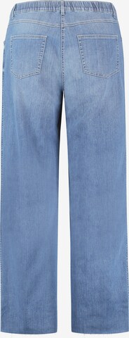 SAMOON Zvonové kalhoty Džíny – modrá