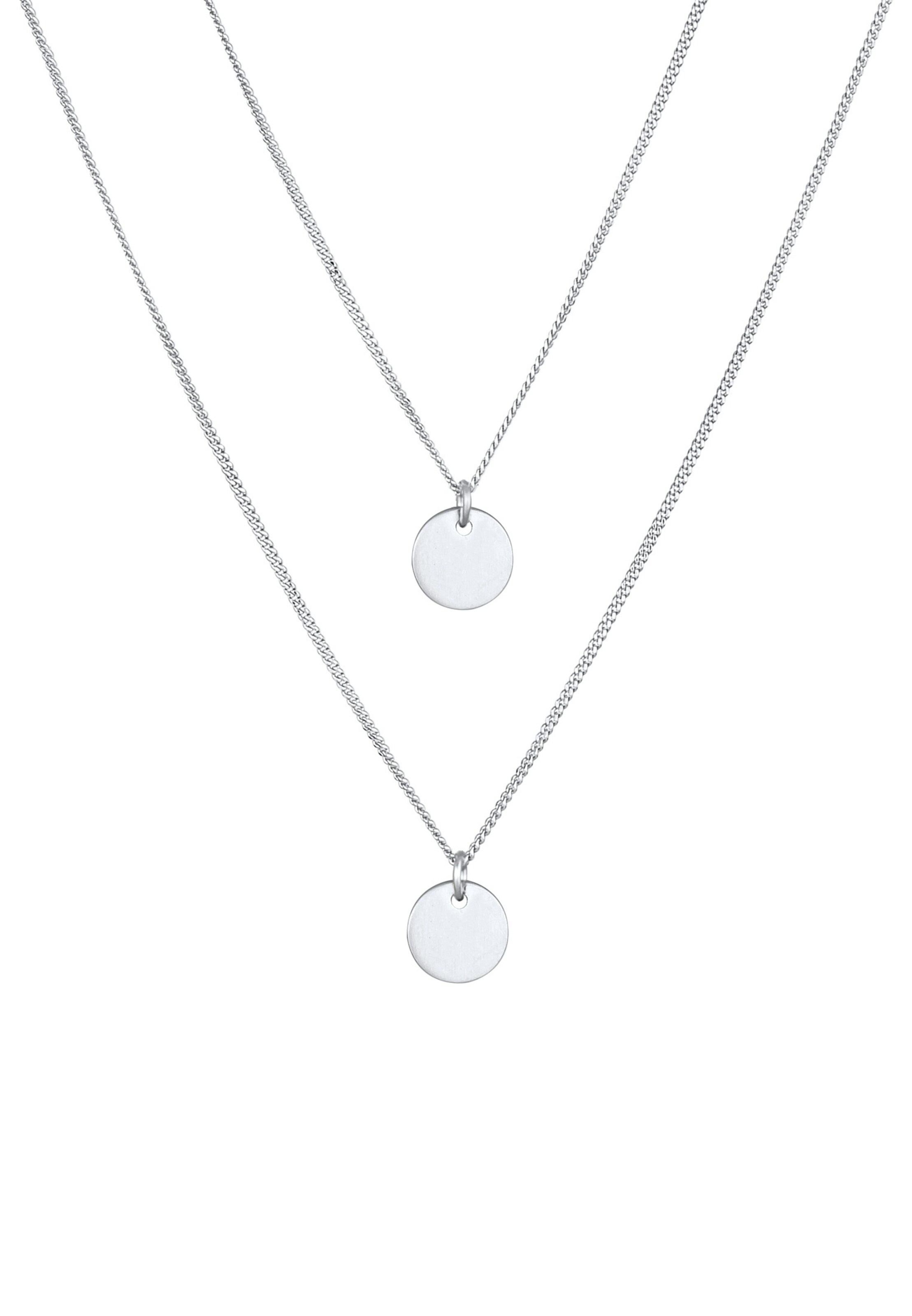 ELLI Kette 'Plättchen' in Silber