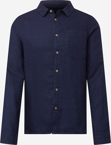 CRAGHOPPERS Athletic Button Up Shirt 'NosiBotanical' in Blue: front