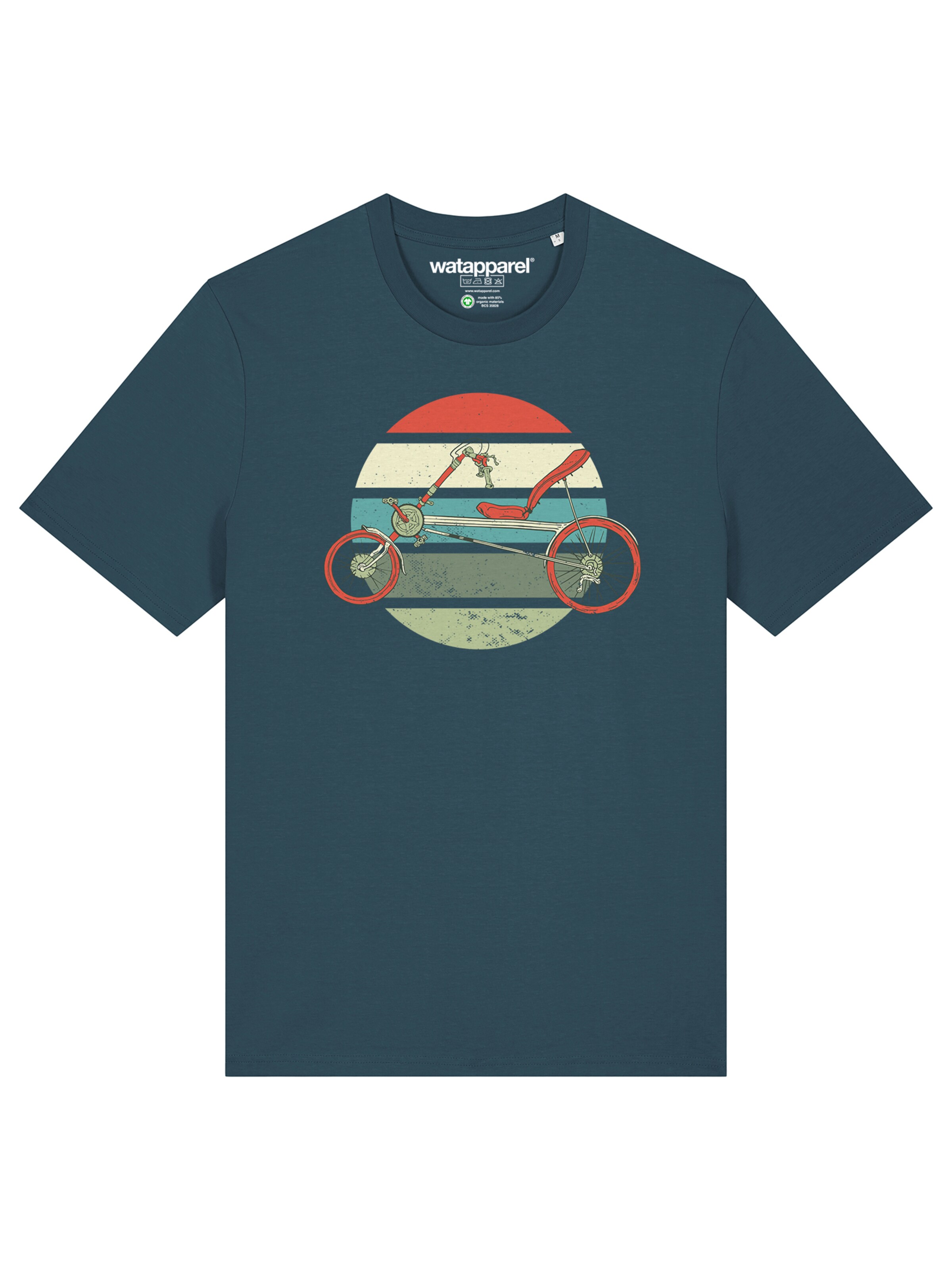 T-Shirt 'Recumbent Bike' Watapparel en vert : devant