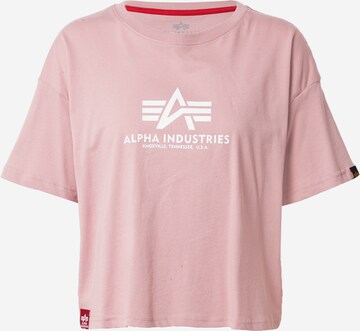 T-shirt ALPHA INDUSTRIES en rose : devant