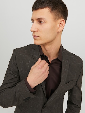 JACK & JONES Slim fit Pintsak 'Solaris' w kolorze brązowy