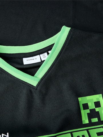 NAME IT Футболка 'NKMMALI MINECRAFT' в Черный