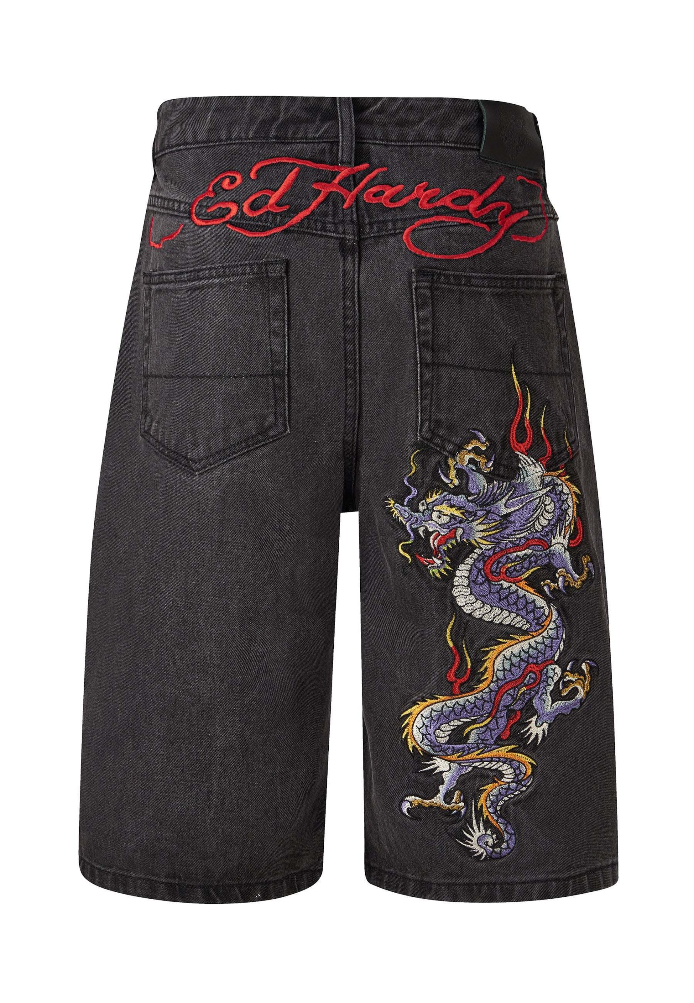 Ed Hardy Regular Jeans i grå