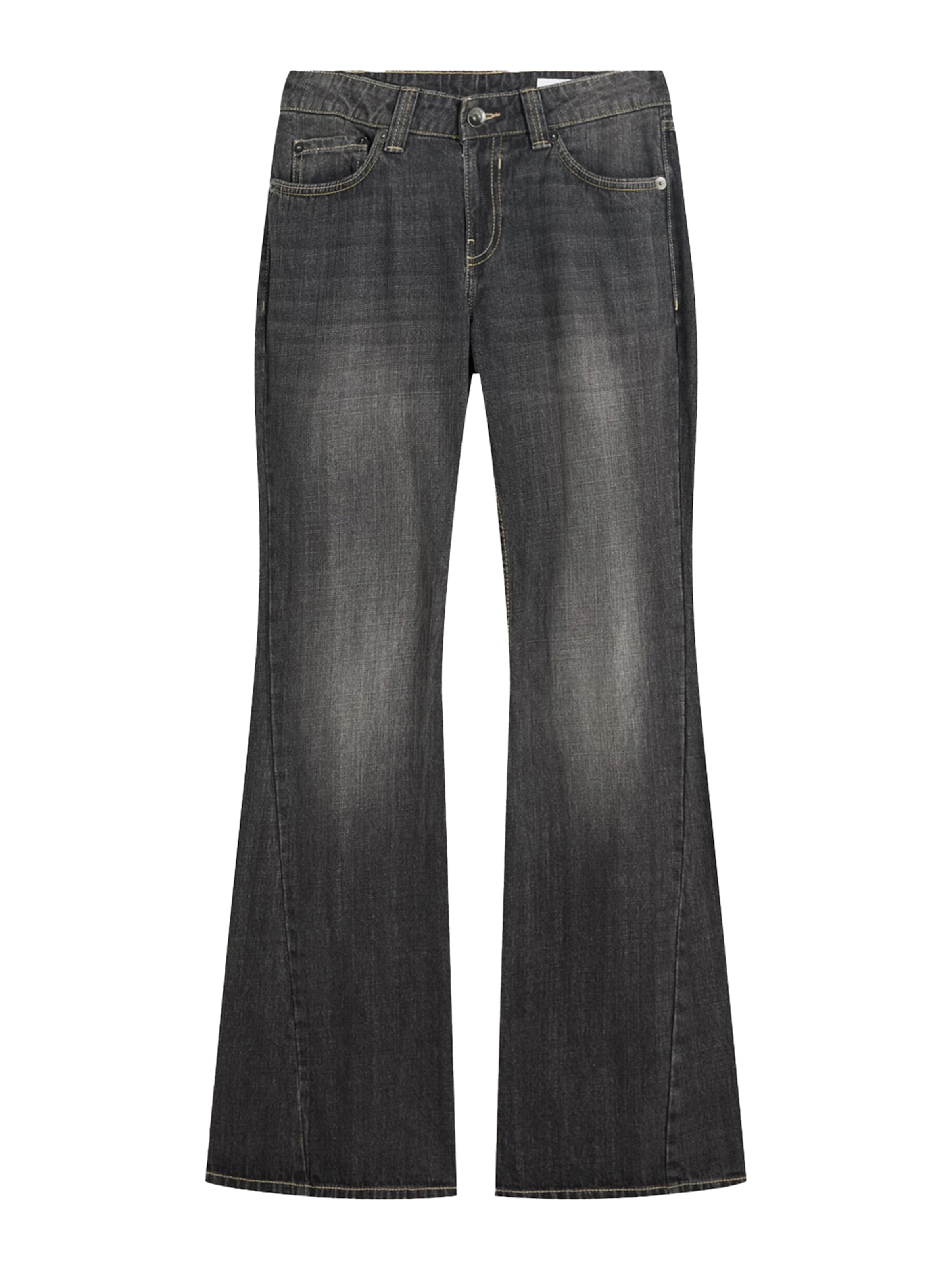 Bershka Rozšírený strih Džínsy - Sivá: predná strana