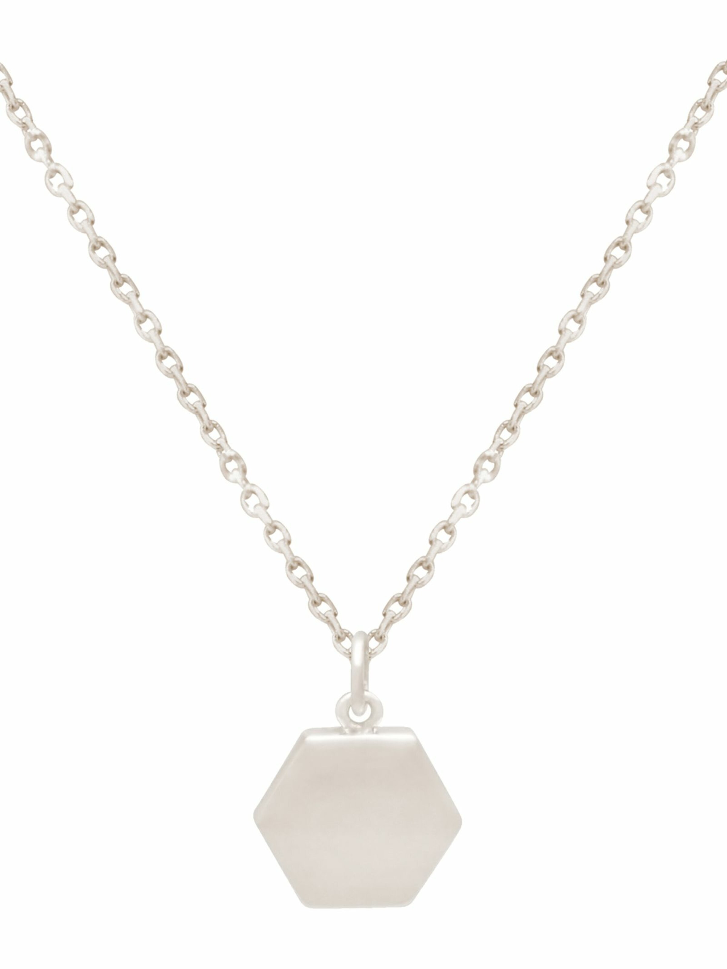 Gemshine Necklace 'Biene auf Wabe' in Silver