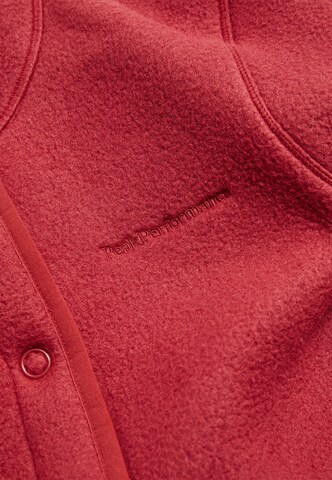 PEAK PERFORMANCE Fleecejacke W Fleece Snap Cardigan in Rot