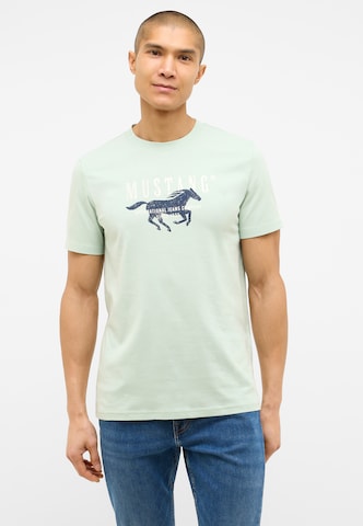 MUSTANG T-Shirt 'Austin' in Grün