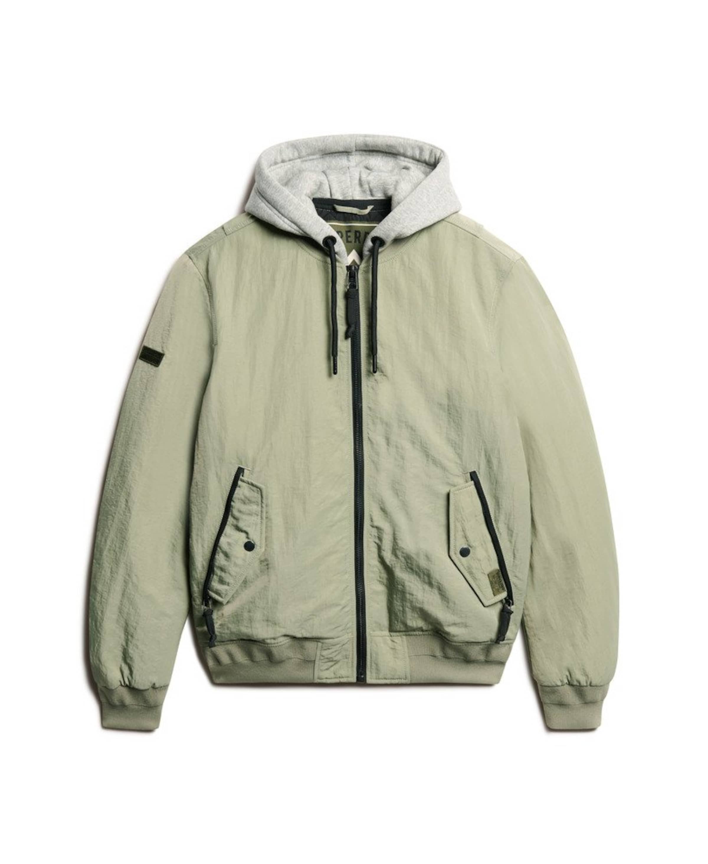 Superdry Φθινοπωρινό και ανοιξιάτικο μπουφάν 'MA1' σε πράσινο: μπροστά