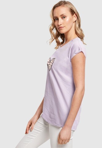 T-shirt 'Valentines Day - Leopard Heart' Merchcode en violet