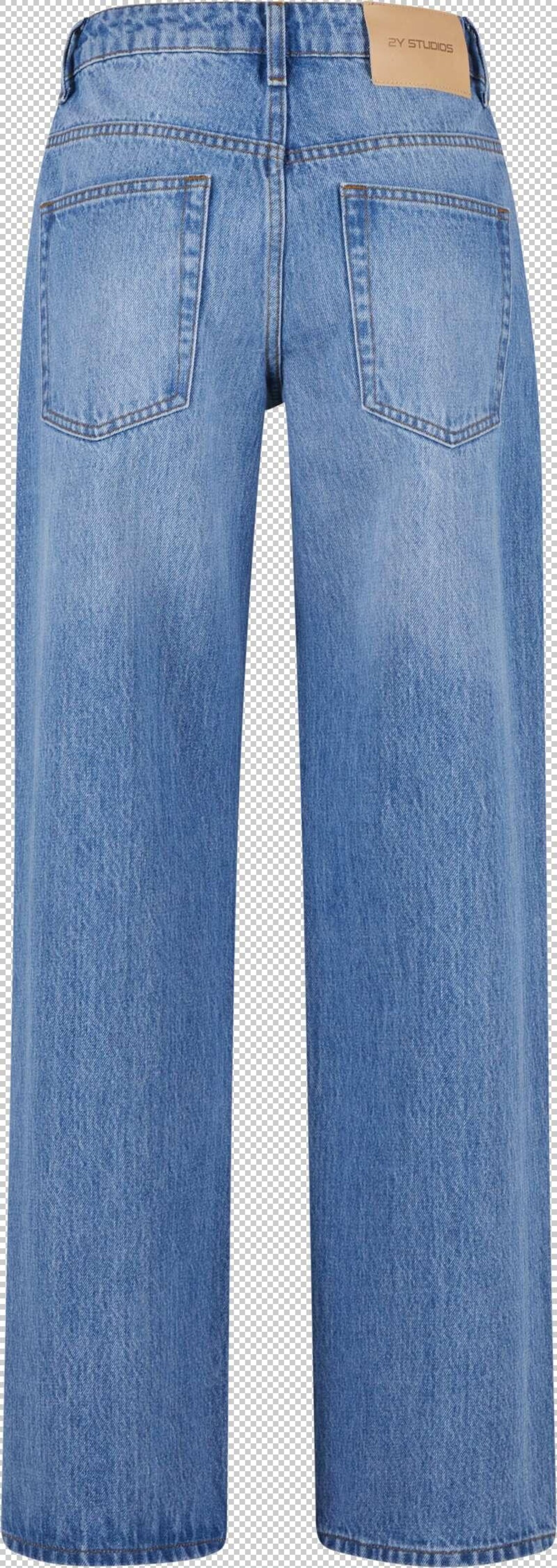 mėlyna 2Y Studios Plačios klešnės Džinsai 'Naya'