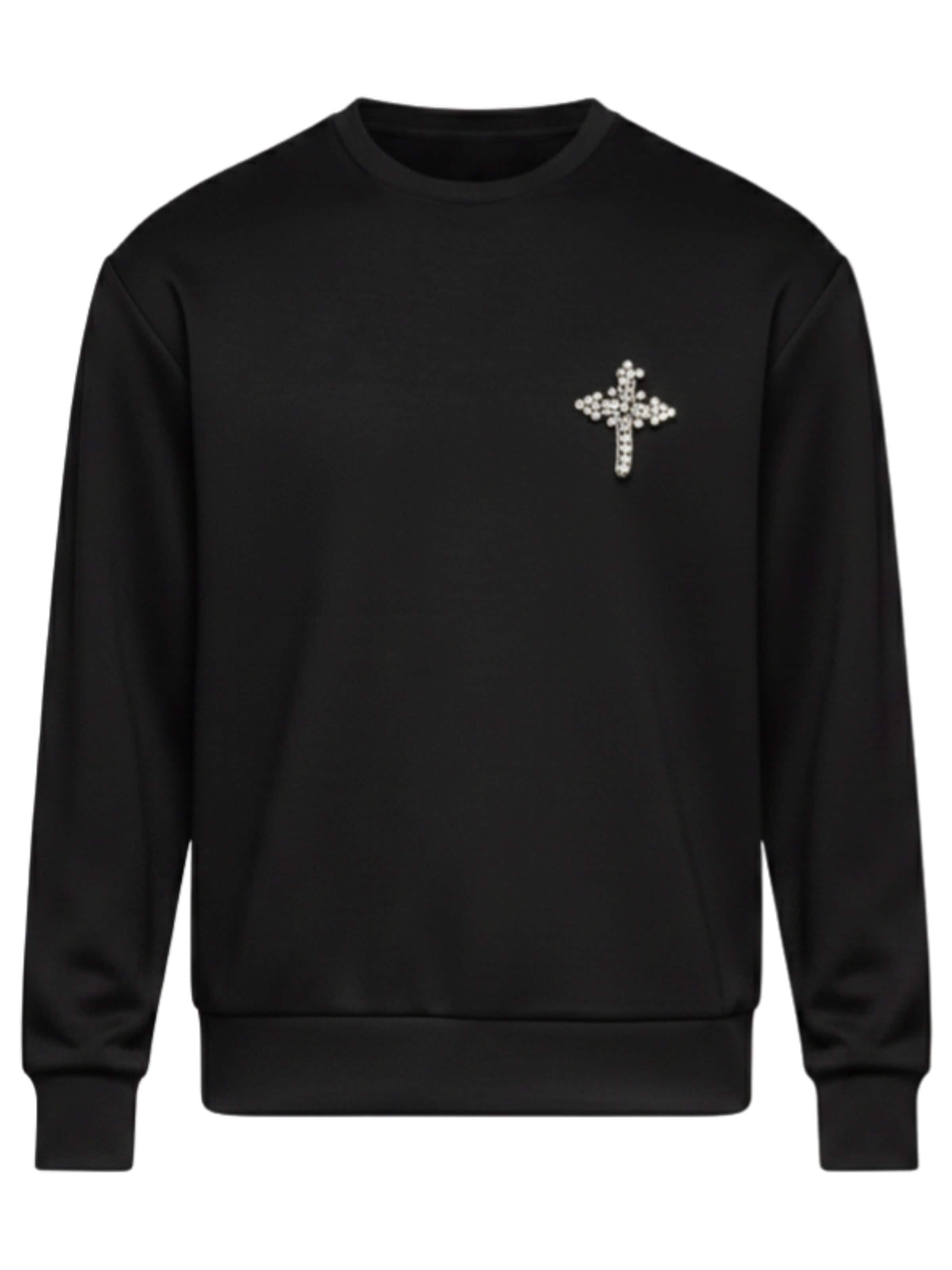 OmbreSweater majica - crna boja: prednji dio