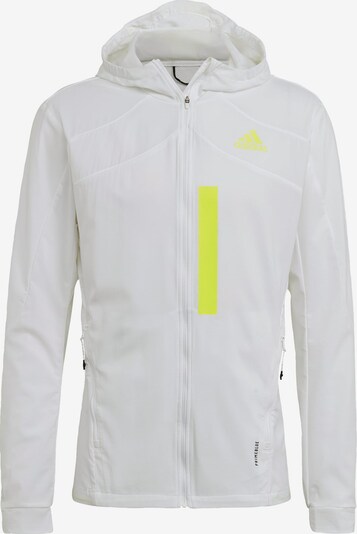 ADIDAS PERFORMANCE Sportjacke in neongelb / weiß, Produktansicht