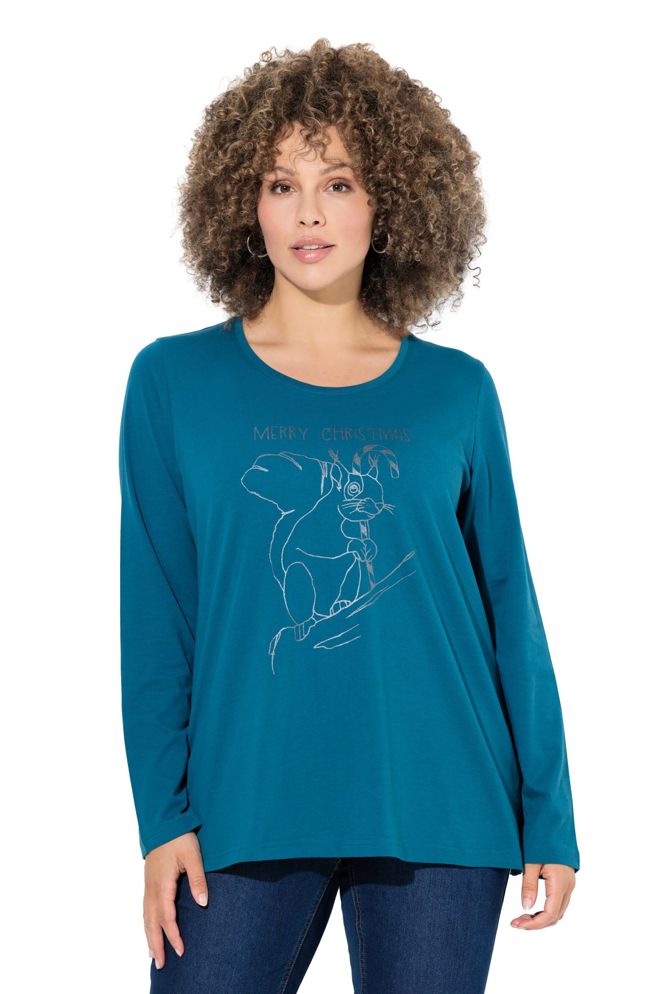 Ulla Popken Shirt in Blauw: voorkant