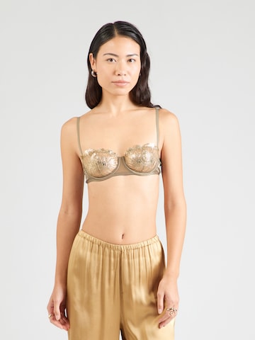 ETAM Balkonetová Podprsenka 'AMARYLLIS' – bronzová: přední strana