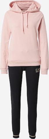 EA7 Emporio Armani Sweat suit in Pink: front