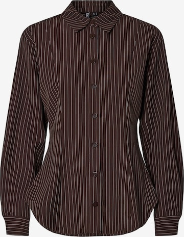 Chemisier PIECES en marron : devant