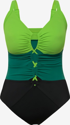 Ulla Popken Badpak in Groen: voorkant